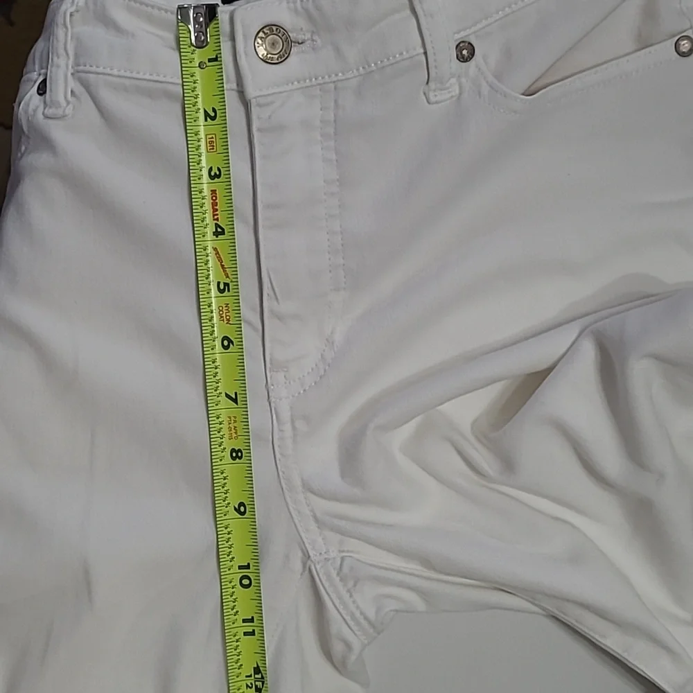 Talbots White Straight Leg Crop Jeans size 8 PETITE